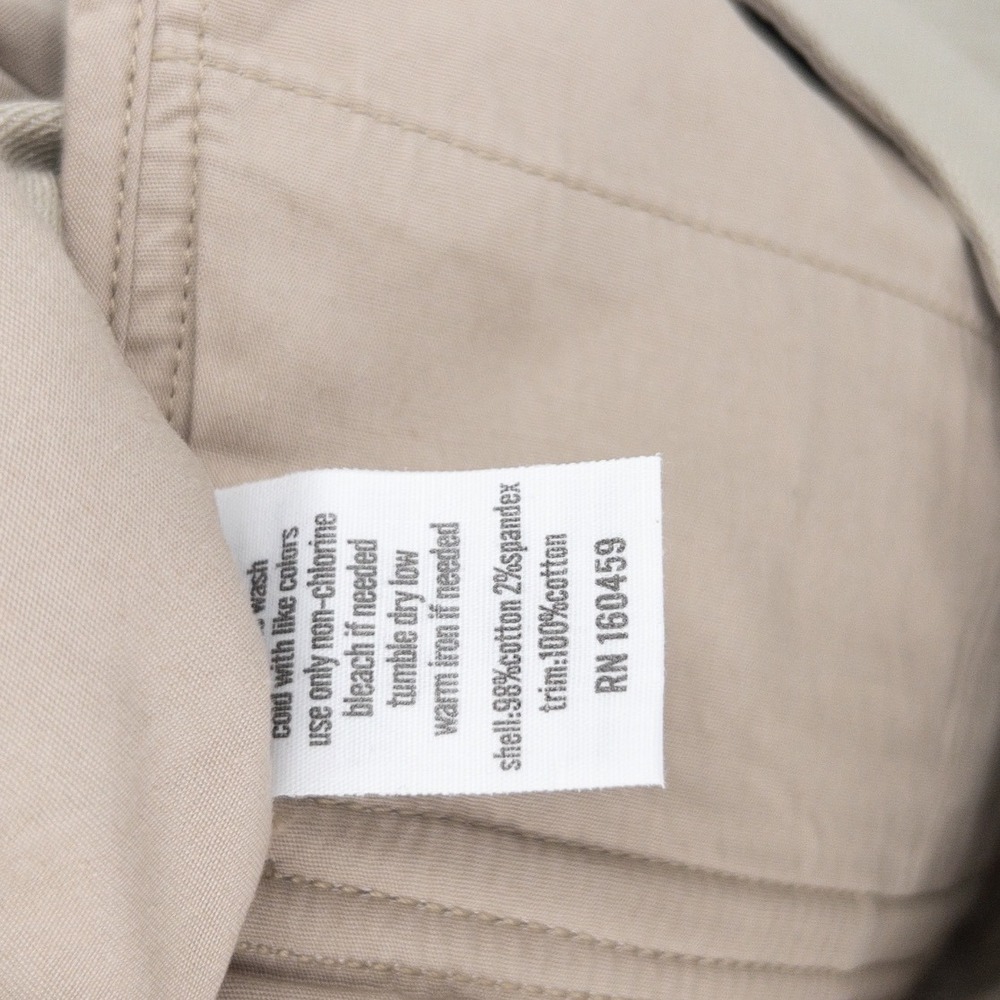 O.N.S Normcore Chino Cropped Pants Mens 31 Khaki Tan Pleated Stretch Cotton NWT - Picture 8 of 8